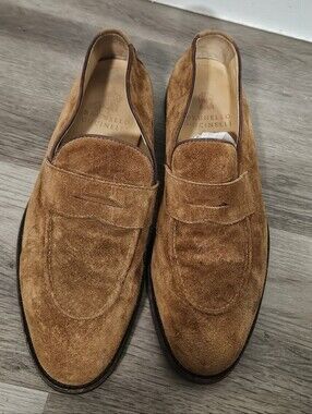 Brunello Cucinelli Suede Penny Loafers